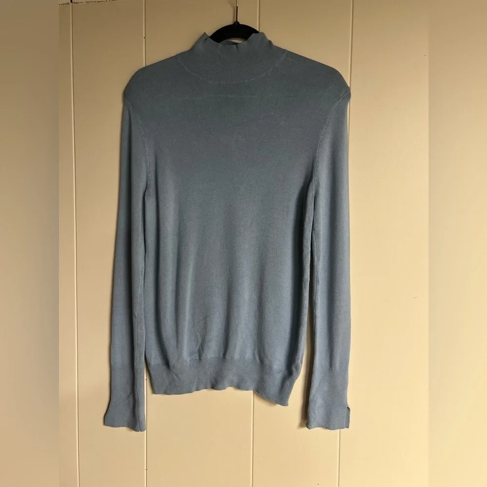Zara blue light knit turtleneck - Picture 1 of 7
